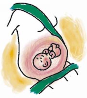 シートベルトは妊娠中も必ず着用しましょう。運転者でも同乗者でも同じこと。骨盤の位置にかけるようにすると、おなかを圧迫しません。正しい着用は、お母さんにも赤ちゃんにも、安全をもたらします。